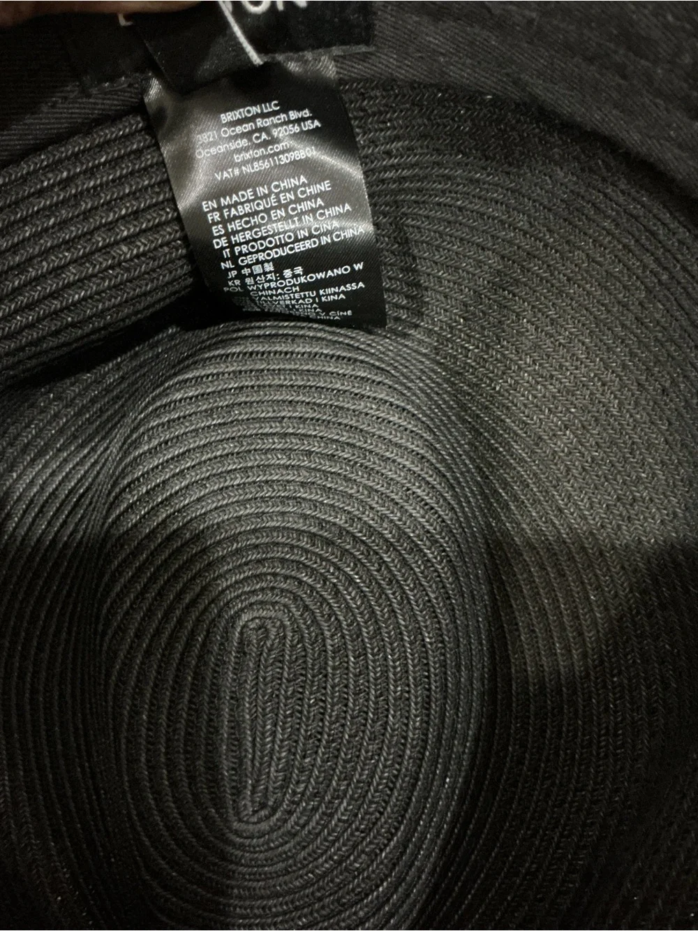 Brixton Wesley Black Straw Fedora with Brown Leather Band